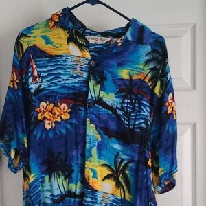 Tropical Blue Hawaiian Shirt